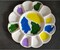 8 Inch Porcelain Watercolor Palette, Mixing Ceramic Watercolor Palette, Mixing Tray Paint Palett for Watercolor Gouache Acrylic Oil Painting 13-Well